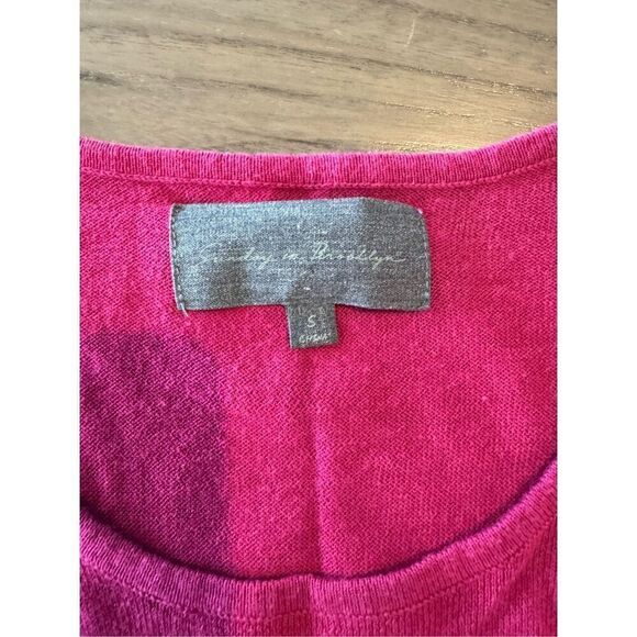 Anthropologie Sunday in Brooklyn Magenta Twist Front Sleeveless Top - Picture 6 of 6